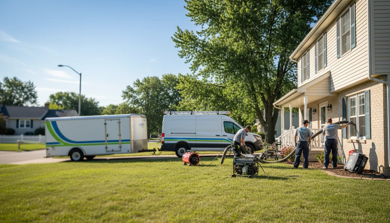 Flooded Basement Restoration And Cleanup With Repair in Collison, IL near me